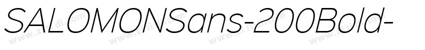 SALOMONSans-200Bold字体转换