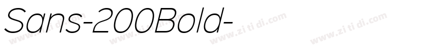 Sans-200Bold字体转换