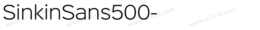 SinkinSans500字体转换
