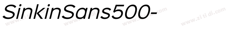 SinkinSans500字体转换