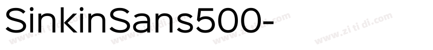 SinkinSans500字体转换