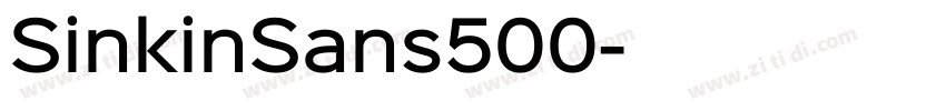 SinkinSans500字体转换