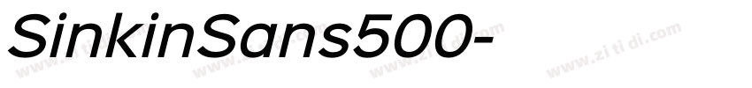 SinkinSans500字体转换