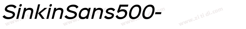 SinkinSans500字体转换