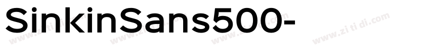 SinkinSans500字体转换