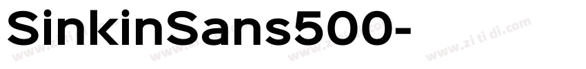 SinkinSans500字体转换
