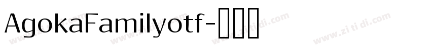 AgokaFamilyotf字体转换