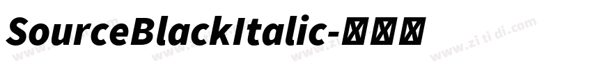 SourceBlackItalic字体转换