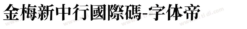 金梅新中行國際碼字体转换