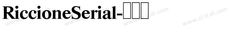 RiccioneSerial字体转换