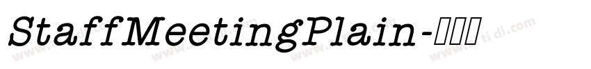 StaffMeetingPlain字体转换