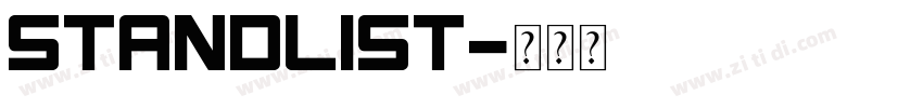 Standlist字体转换