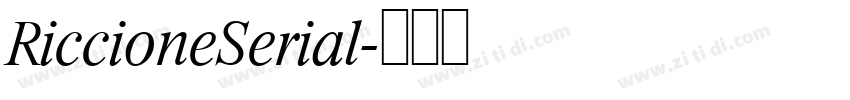 RiccioneSerial字体转换