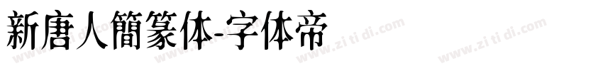 新唐人簡篆体字体转换