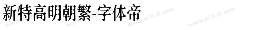 新特高明朝繁字体转换