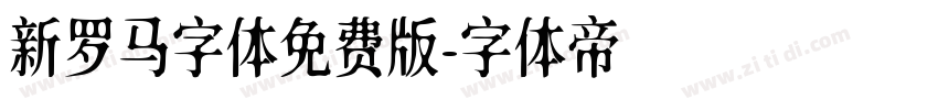 新罗马字体免费版字体转换