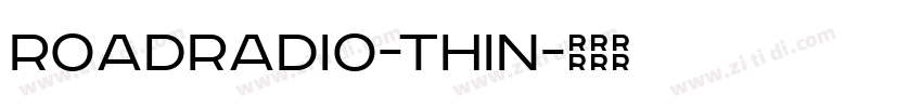 RoadRadio-Thin字体转换