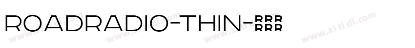 RoadRadio-Thin字体转换