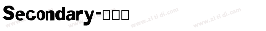 Secondary字体转换