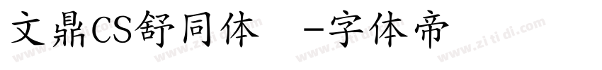 文鼎CS舒同体简字体转换