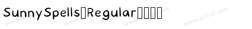 SunnySpells-Regular字体转换
