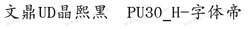 文鼎UD晶熙黑體PU30_H字体转换