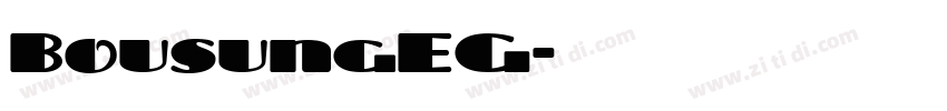BousungEG字体转换