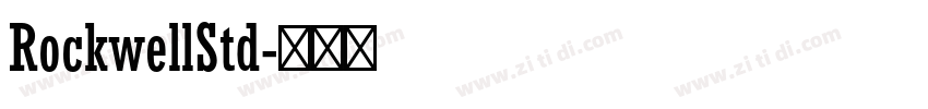 RockwellStd字体转换