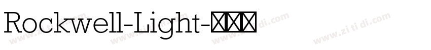 Rockwell-Light字体转换