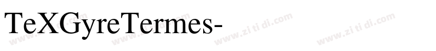 TeXGyreTermes字体转换