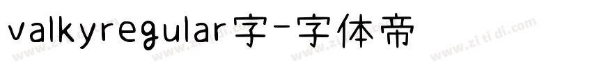 valkyregular字字体转换