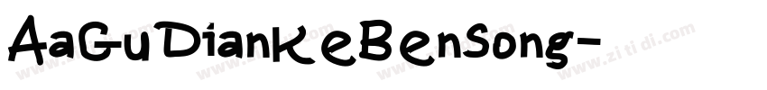 AaGuDianKeBenSong字体转换