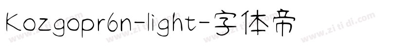 Kozgopr6n-light字体转换
