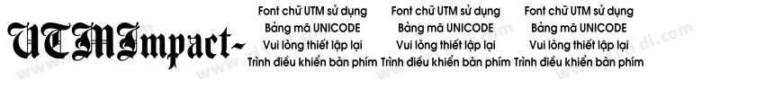 UTMImpact字体转换