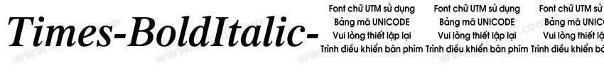 Times-BoldItalic字体转换