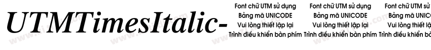UTMTimesItalic字体转换