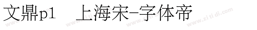 文鼎pl细上海宋字体转换