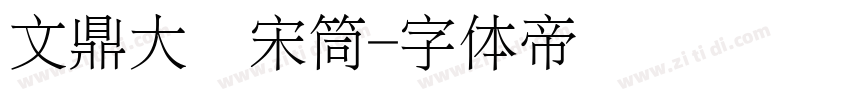 文鼎大标宋筒字体转换