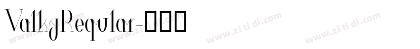 ValkyReqular字体转换