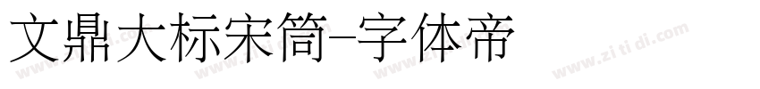 文鼎大标宋筒字体转换