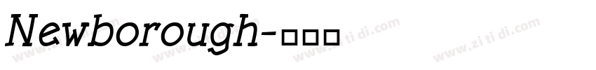Newborough字体转换