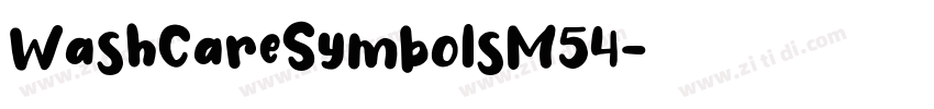 WashCareSymbolsM54字体转换