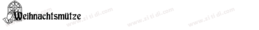 Weihnachtsmütze字体转换