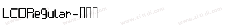 LCDRegular字体转换