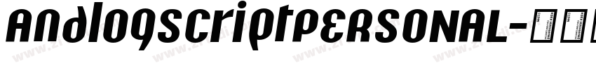AnalogScriptPERSONAL字体转换