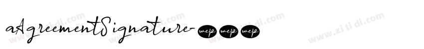 aAgreementSignature字体转换
