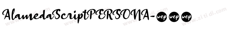 AlamedaScriptPERSONA字体转换