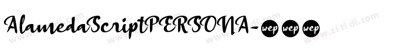 AlamedaScriptPERSONA字体转换