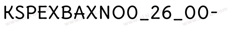 KSPEXBAXNO0_26_00字体转换