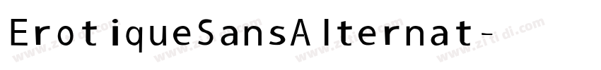 ErotiqueSansAlternat字体转换